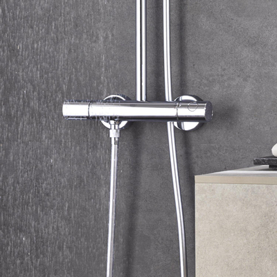 GROHE Euphoria Colonne de douche thermostatique avec douche de tête Euphoria 21cm et douchette à main Massage chrome
