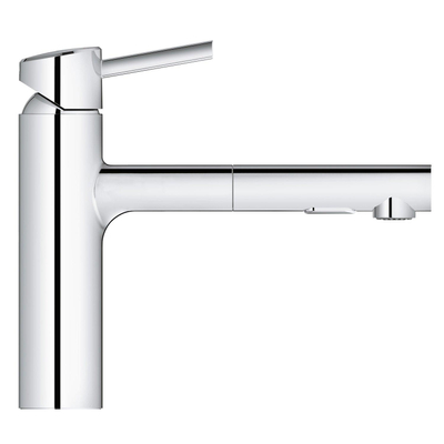 GROHE Concetto Mitigeur de cuisine avec bec medium monotrou avec mousseur extractible Dual Spray chrome