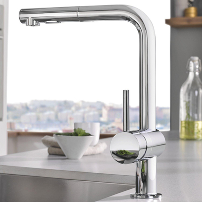 GROHE Minta Mitigeur de cuisine avec bec L et dual spray extractible chrome