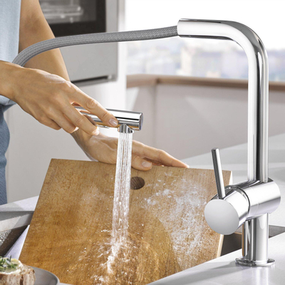 GROHE Minta Mitigeur de cuisine avec bec L et dual spray extractible chrome