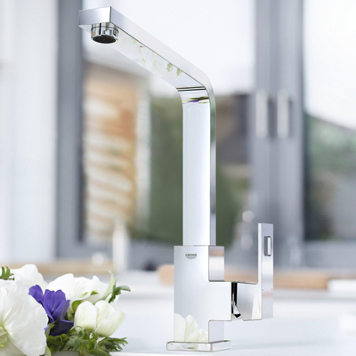 GROHE Eurocube Robinet de cuisine avec bec haut chrome