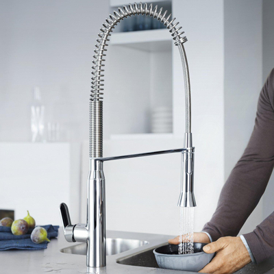 Grohe K7 Keukenkraan - hoog - 2 straalsoorten - met profesionele handdouche - chroom
