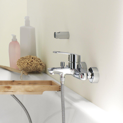 Grohe Eurostyle Cosmopolitan Badkraan - met omstel - met koppelingen - chroom