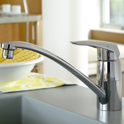 GROHE Eurodisc Keukenkraan - laag - draaibare uitloop - chroom OUTLETSTORE