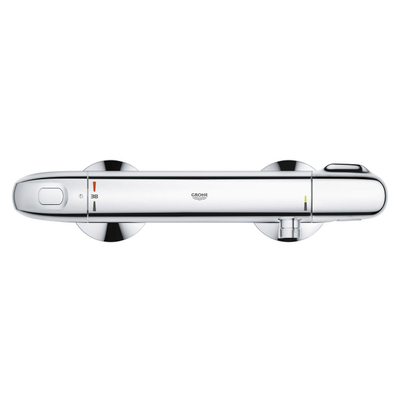 Grohe Grohtherm 1000 New Douchekraan - thermostatisch - zonder omstel - met koppelingen - EcoJoy - volumegreep met ecobutton - chroom