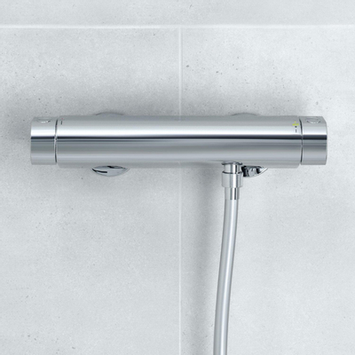 Grohe Grohtherm 2000 douchekraan thermostatisch met glijstang 60cm en cosmopolitan handdouche massage chroom TWEEDEKANS