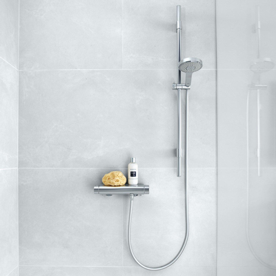 Grohe Grohtherm 2000 douchekraan thermostatisch met glijstang 60cm en cosmopolitan handdouche massage chroom TWEEDEKANS