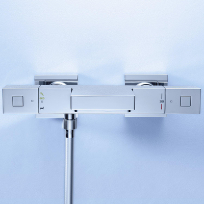 Grohe Cube Badkraan - thermostatisch - met omstel - met koppelingen - chroom