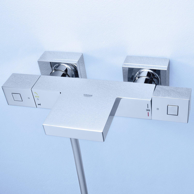 Grohe Cube Badkraan - thermostatisch - met omstel - met koppelingen - chroom