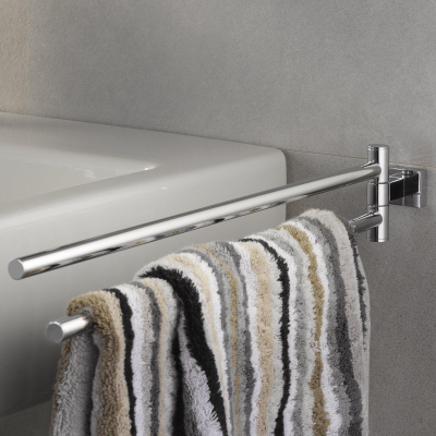 GROHE Essentials Cube Porte-serviettes - 43,9cm - double - pivotant - chromé
