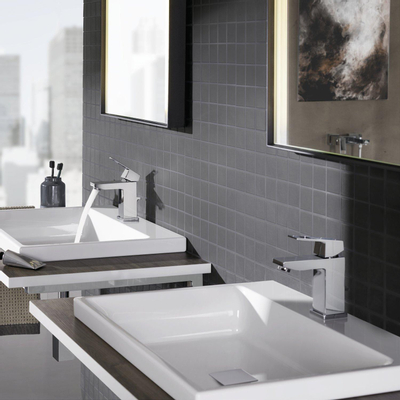 Grohe Eurocube Waterbesparende Wastafelkraan - met waste - 28mm ES cartouche - chroom