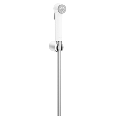 GROHE Tempesta-F Trigger Spray 30 Ensemble douchette à main - 1 jet - rond - avec support - flexible lisse - 125cm - chrome/blanc