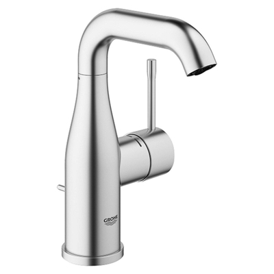 Grohe Essence New Wastafelkraan Opbouw - uitloop 11.4cm - M-size - waste - Supersteel (RVS)