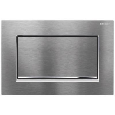 Geberit Sigma10 bedieningsplaat - 2-toets spoeling - rechthoekige knoppen - vergr.chroom geborsteld/glans chroom/ - verchroomd chroom mat