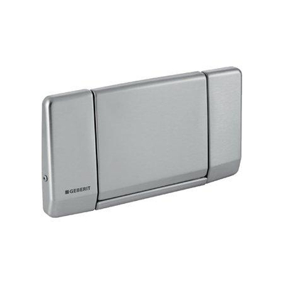 Geberit Highline bedieningplaat - met frontbediening - voor toilet - 34x18.5cm - geborsteld rvs