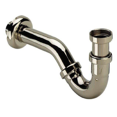 Viega siphon tubulaire pour bidet avec tube mural 5/4 avec rosace chrome