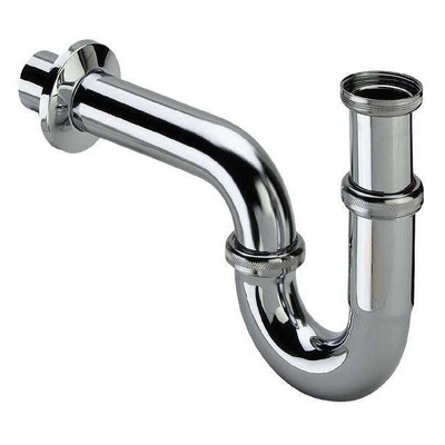 Viega siphon tubulaire avec tuyau mural avec rosace 5/4 chrome