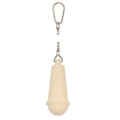 De Beer closettrekker plastic - met nylon koord - wit