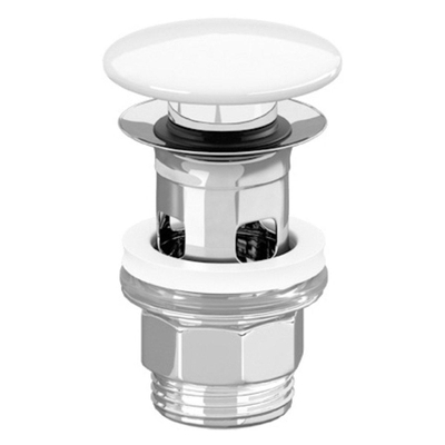Villeroy & Boch push open design afvoerplug - 1 1/4 keramische afdekking - glans wit