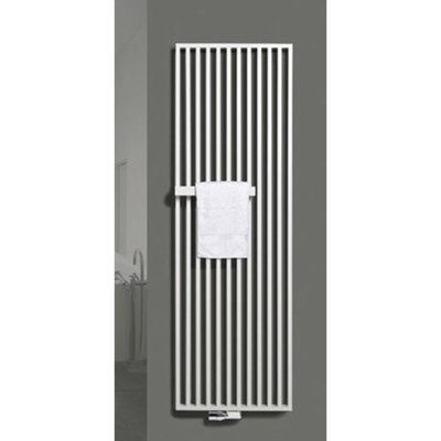 Vasco Arche VVL designradiator met vertikale buizen en handdoekbeugel links 470x1800mm 1050 watt wit