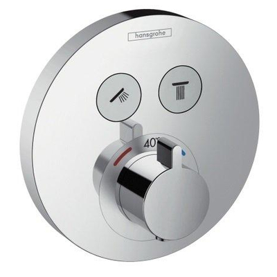 Hansgrohe ShowerSelect S Ensemble de finition pour robinet encastré thermostatique avec inverseur pour 2 fonctions de douche chrome