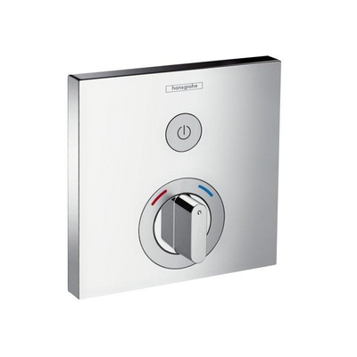 Hansgrohe ShowerSelect Ensemble de finition pour mitigeur thermostatique encastré avec 1 robinet d'arrêt pour 1 fonction de douche chrome