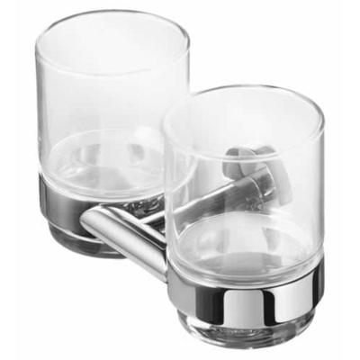 Geesa Nemox Porte verre avec double gobelet chrome