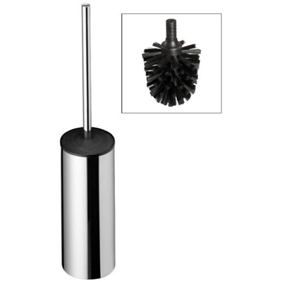 Geesa Wynk Brosse de toilette avec support Chromé (tête de brosse noire)