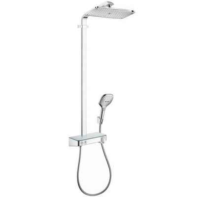 Hansgrohe Raindance select e 360 showerpipe - tablette de douche blanc-chrome