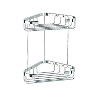 Geesa Basket Porte-douche d’angle double 22cm Chrome