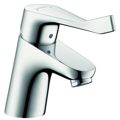 Hansgrohe Focus Care 70 Mitigeur lavabo sans tirette ni vidage avec poignée extra longue chromé