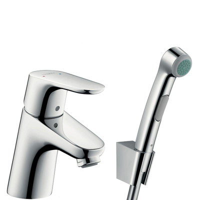 Hansgrohe Focus Bidet set - 70 met handdouche en doucheslang - 160cm - hoogglans chroom