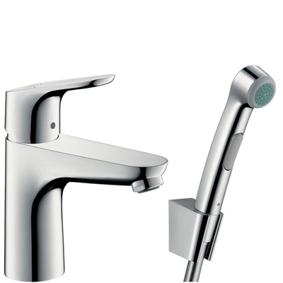 Hansgrohe Focus Bidet set - 100 met handdouche en doucheslang - 160cm - hoogglans chroom