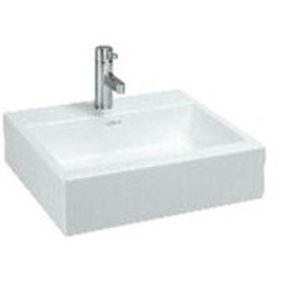 Laufen Living City Vasque à poser 50x46x15.5cm 1 trou de robinet avec trop-plein dessous poli céramique blanc