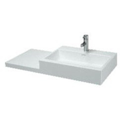 Laufen Living City Lavabo avec tablette 60x46cm gauche 1 trou de robinet Blanc