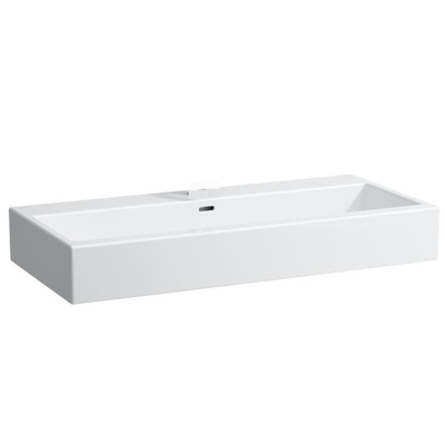 Laufen Living City Lavabo à poser 100x46cm sans trou de robinet Blanc