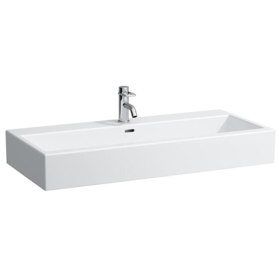 Laufen Living City lavabo à poser 100x46x15,5cm 1 trou de robinet avec trop-plein céramique blanc