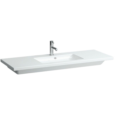 Laufen Living Square lavabo-plan de toilette 130x48x15cm 1 trou de robinet avec trop-plein céramique blanc