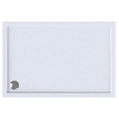 Wisa Maia Receveur de douche 120x100x5cm évacuation 90mm rectangulaire Acrylique Blanc