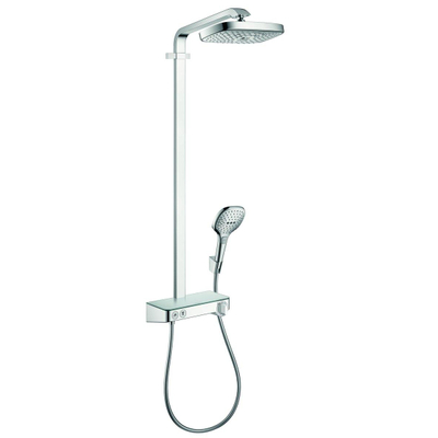 Hansgrohe Raindance Select E 300 - 2jet - showerpipe - ecosmart: - met Showertablet - 300 opbouwkraan thermostati - thermostaat - hoogglans chroom