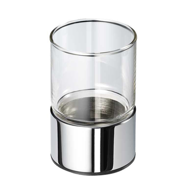 Geesa Nemox Porte-gobelet avec verre à poser Chrome