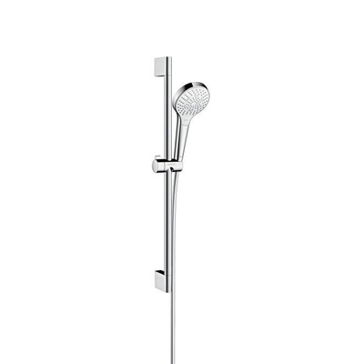 Hansgrohe Croma select s Multi glijstangset - met Croma - select S Multi - handdouche - ecosmart - 65cm - met isiflex B - doucheslang - 160cm wit/chroom - wit chroom