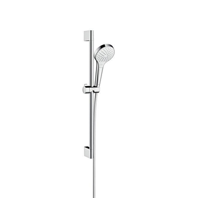 Hansgrohe Croma Select S Vario ensemble barre de douche avec douchette Croma Select S Vario EcoSmart 65cm avec flexible Isiflex`B 160cm blanc/chrome