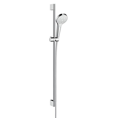 Hansgrohe Croma Select S Multi ensemble barre de douche avec douchette Croma Select S Multi 90cm avec flexible Isiflex`B 160cm blanc/chrome