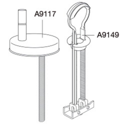 Pressalit Concordia charnière uni avec fixation basculante lift off inox