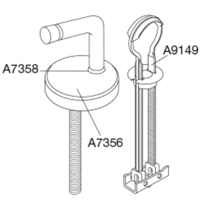 Pressalit charnière universelle verticale avec fixation basculante par paire inox