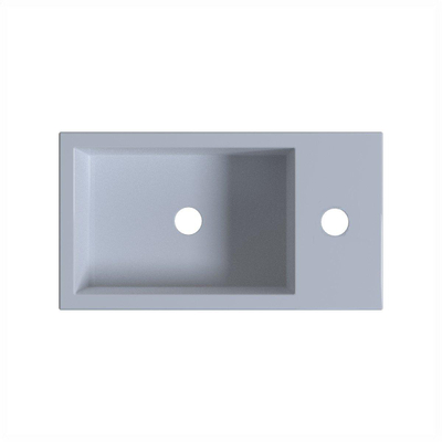 Royal Plaza Merlot lave-mains 40x22 cm trou de robinet à droite Comfortstone Blanc brillant