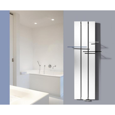 Vasco porte-serviettes tall pour radiateurs alu blanc structuré