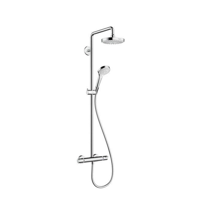 Hansgrohe Croma Select S Ensemble de douche à effet pluie - douche de tête 18cm - thermostatique - blanc/chrome