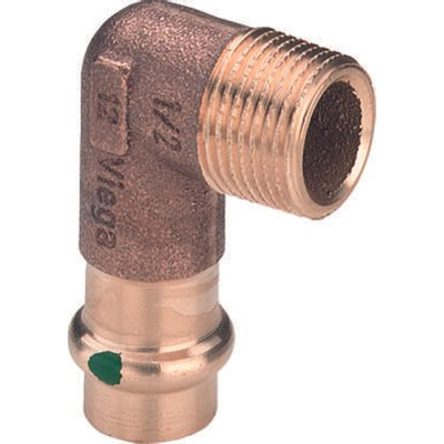Viega Profipress raccord équerre 90 degrés presse filetage extérieur 15x1/2" cuivre rouge